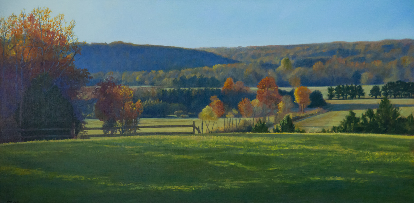"Carolina Hills"    24" X 48"   oil on linen