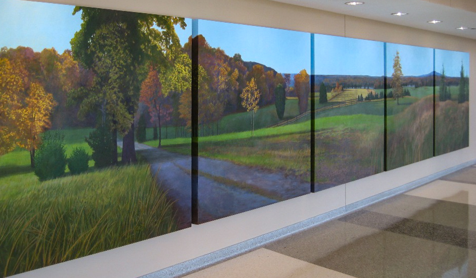 Commission for Sherman Hospital, Elgin, IL    6' X 30'    oil on canvas   left view