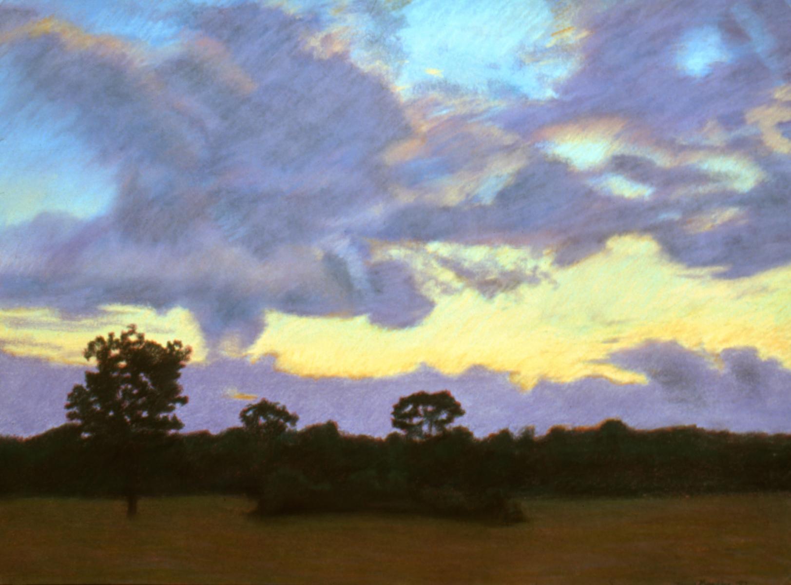 "Evening Clouds"    22" X 30"   pastel on paper