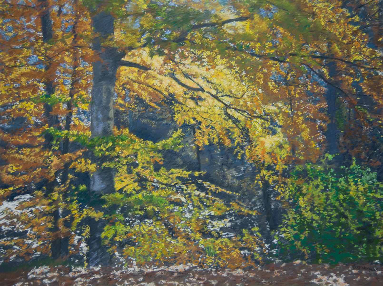"Golden Trees"  pastel on panel  24" X 32"