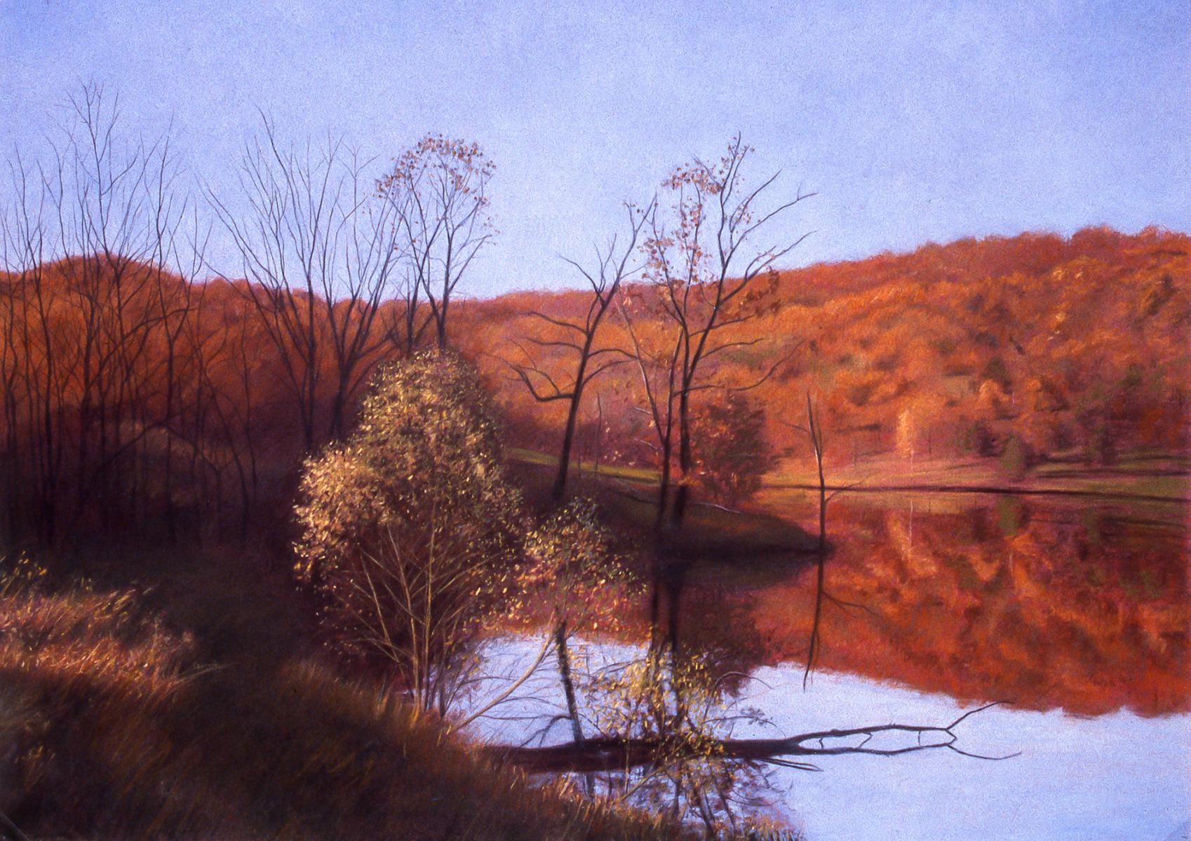 "Autumn Reflections"   22" X 30"   pastel on paper