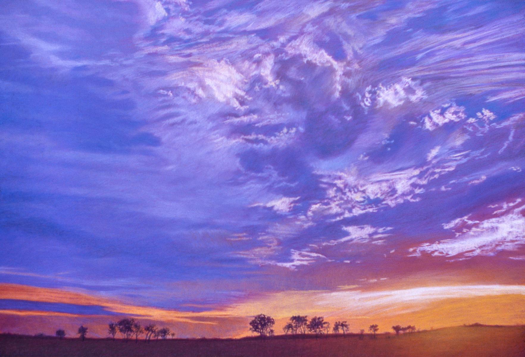 "Midwest Sunset"   30" X 42"   pastel on paper