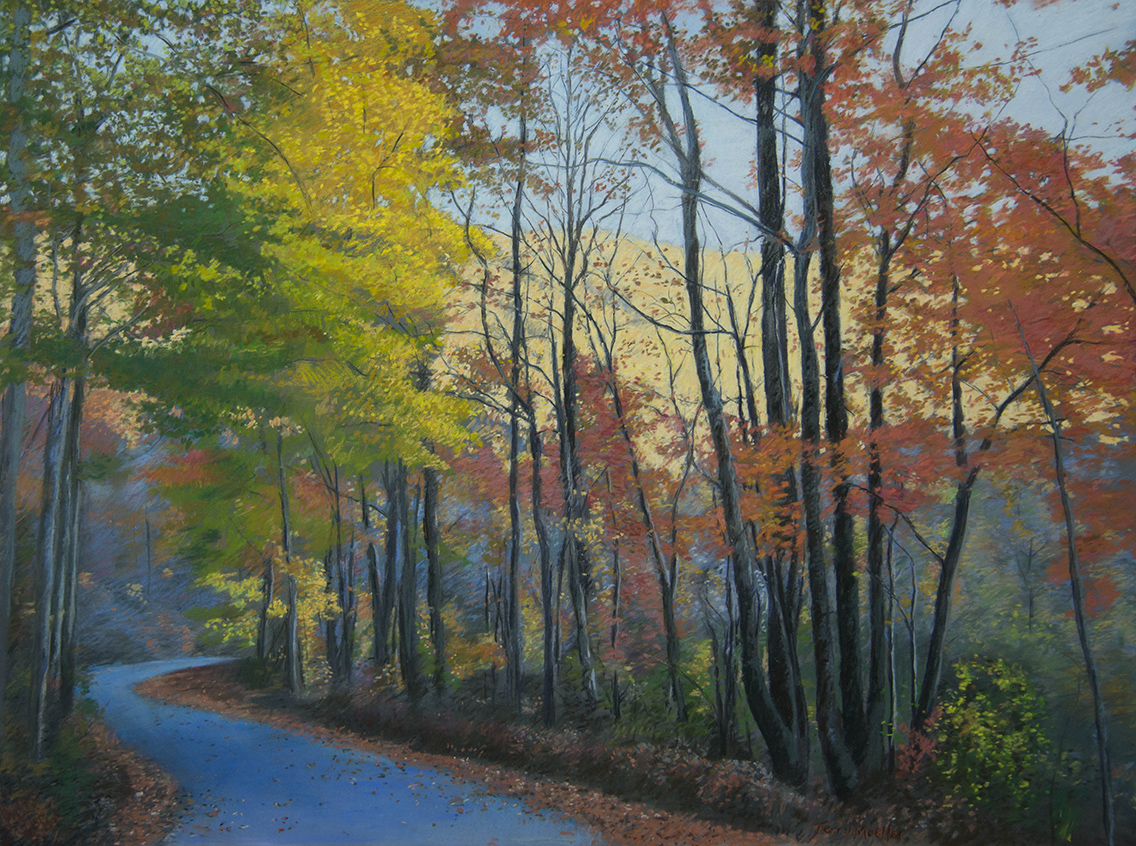 "Road to the Valley"   24" X 34"   pastel on panel