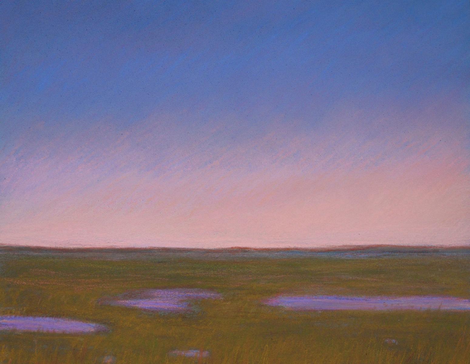 Small Works Series   "Evening at the Marsh # 1"  pastel on panel   8" X 10"