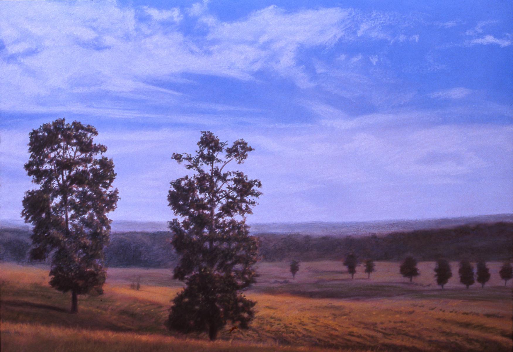 "Late Summer Landscape"    22" X 30"   pastel on paper