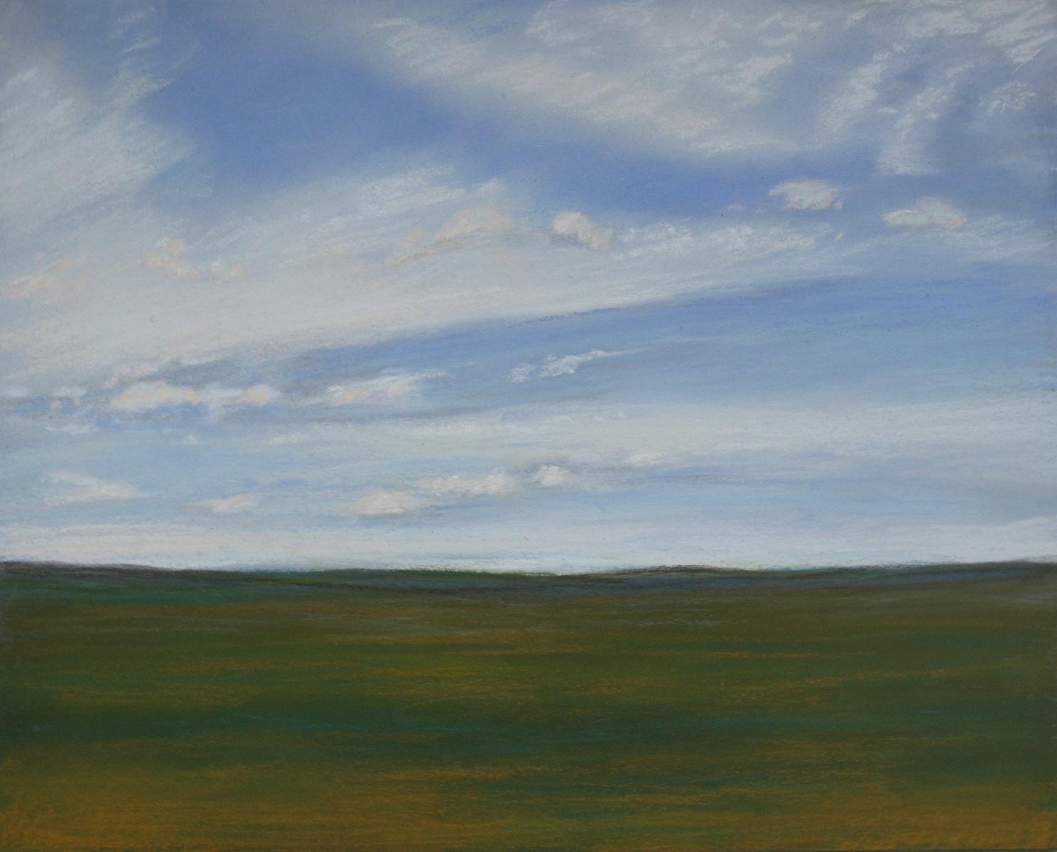 Small Works Series   "Early Morning on the Marsh  # 2"    8" X 10"   pastel on panel